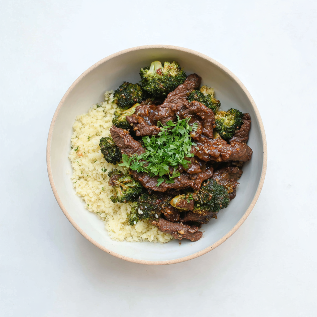 Beef and Broccoli with Cauliflower Rice