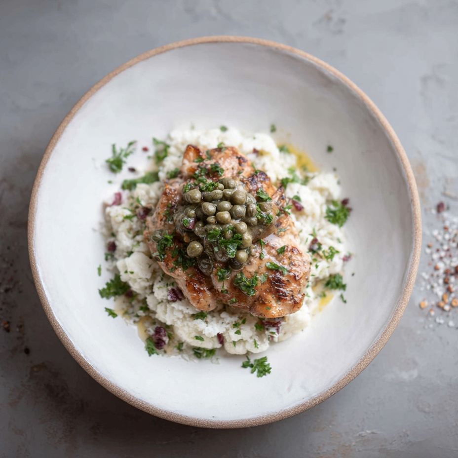 Chicken Piccata with Cauliflower Rice