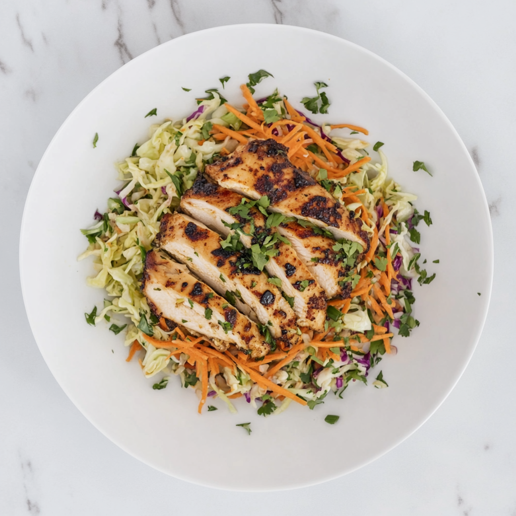 Egg Roll Bowl with Ginger Chicken