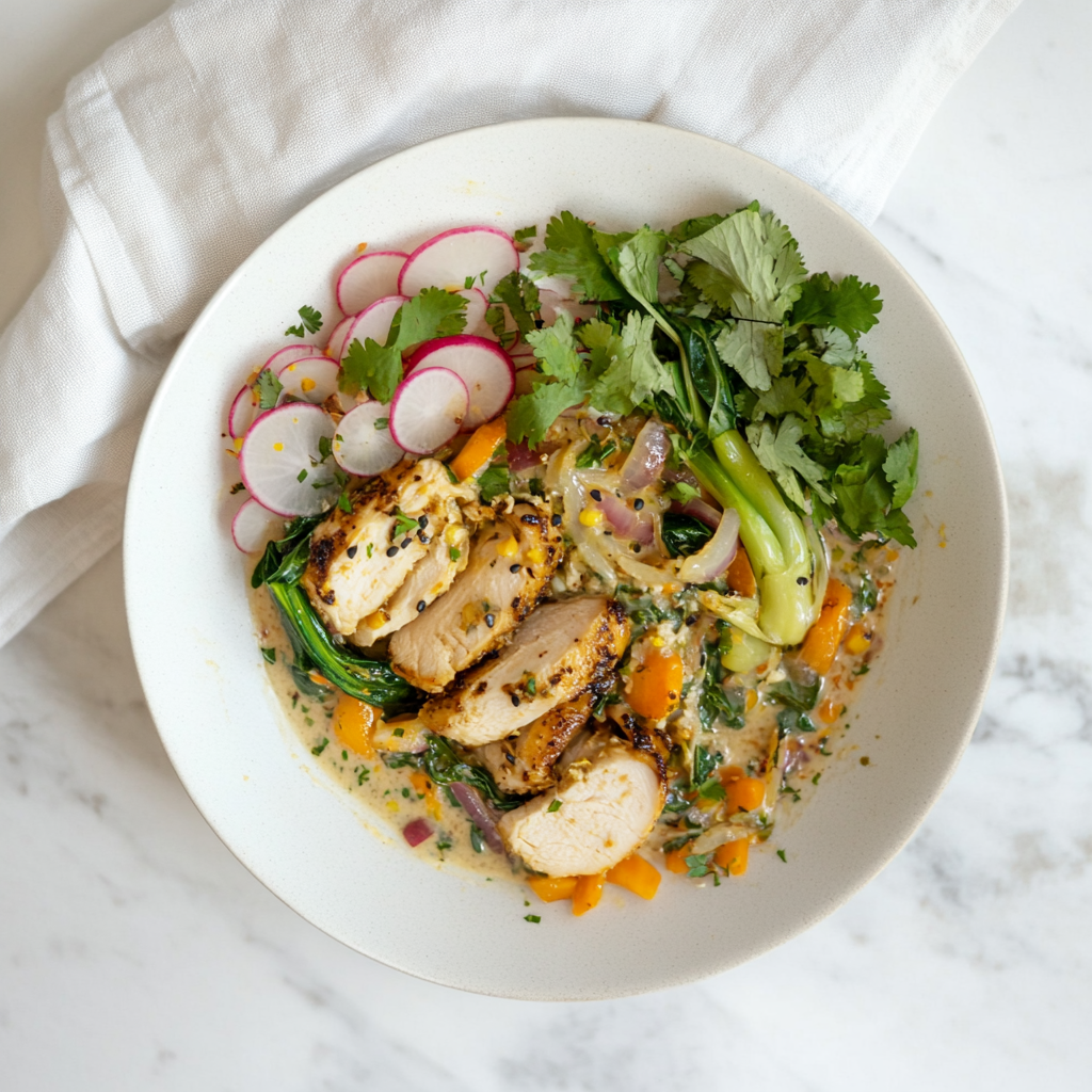 Thai Green Curry with Chicken and Vegetables