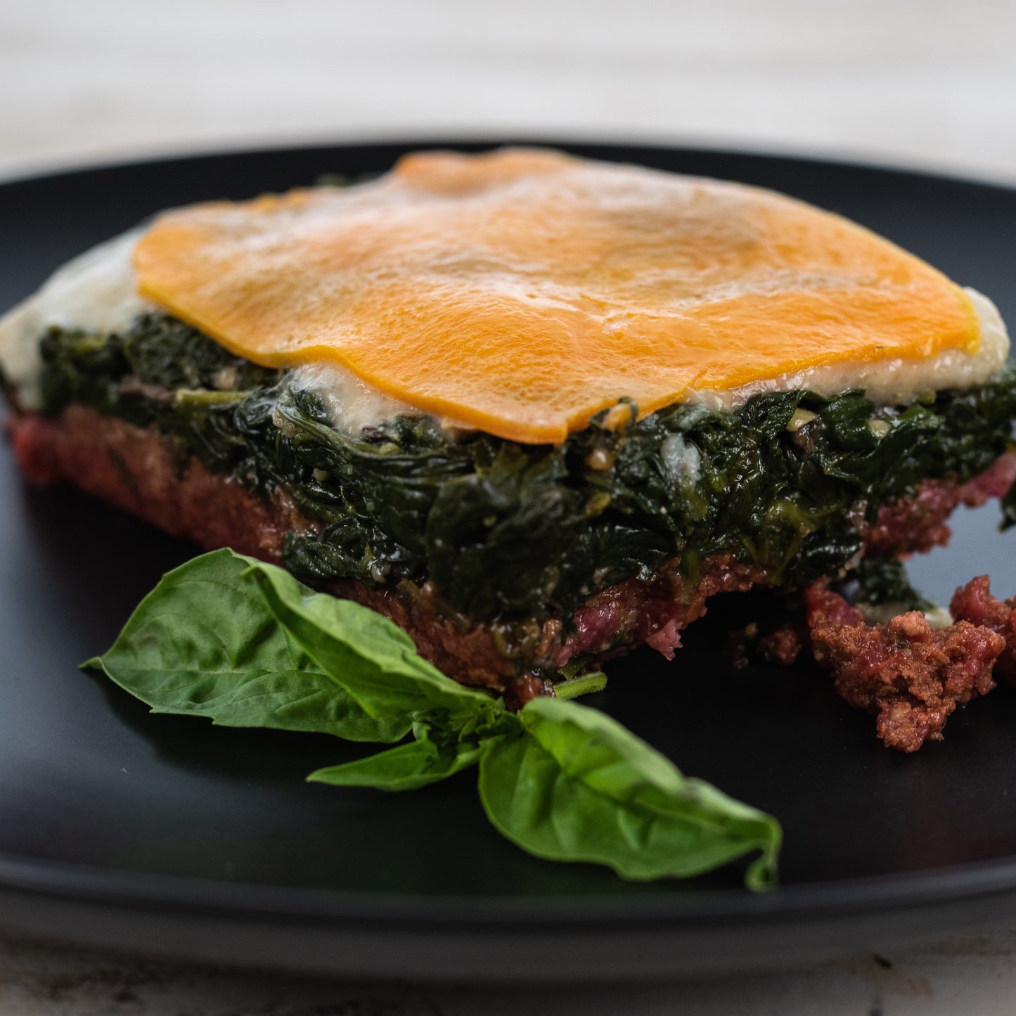 AIP Spinach Mushroom Beef Lasagna