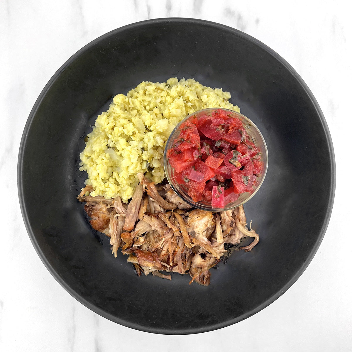 AIp Smoked Pork Carnitas Tacos with Pico and Guacamole Rice