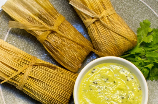 AIP Plantain Masa Mojo Pork Tamales