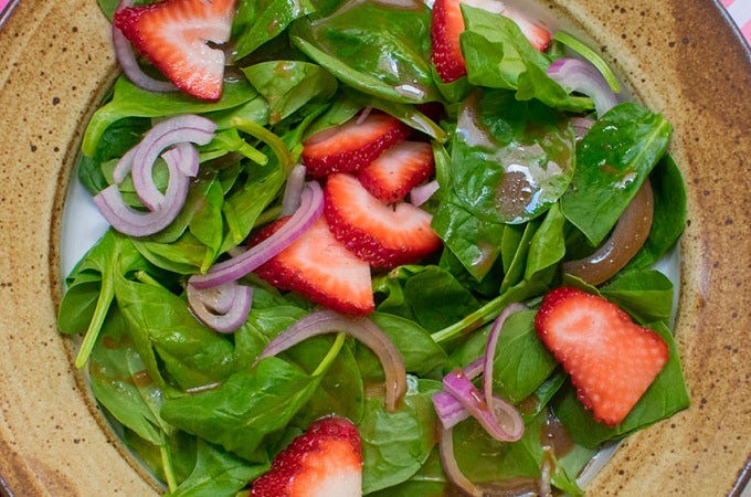 AIP Spinach Salad with Honey Balsamic Vinaigrette