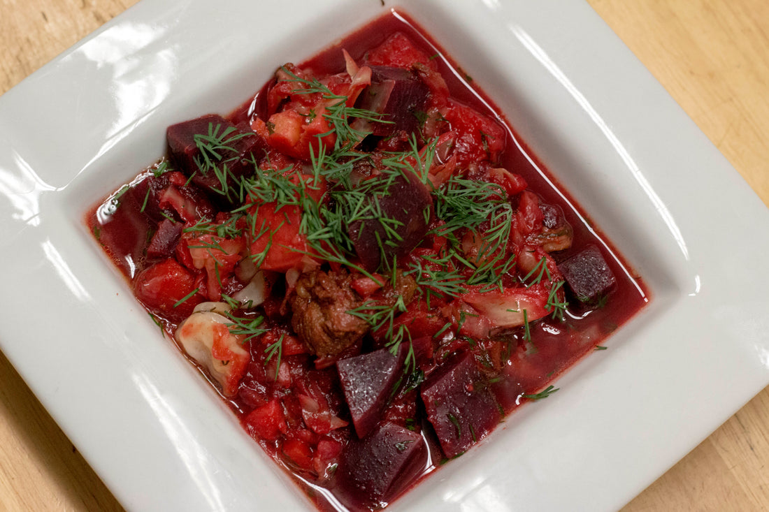 Grass-Fed Beef Borscht