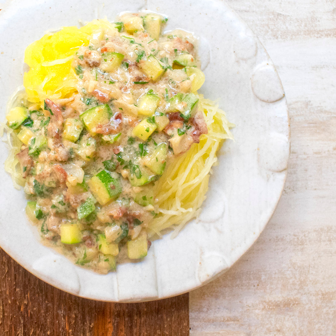 AIP Spaghetti Squash Carbonara