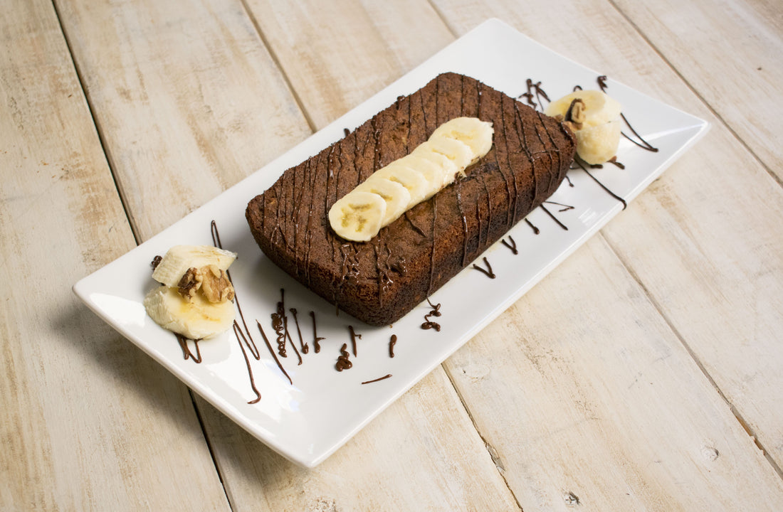 Paleo Banana Bread with Fudge Drizzle