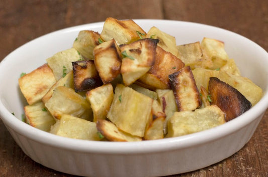 Duck Fat Roasted Sweet Potatoes