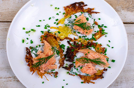 AIP Smoked Salmon Potato Pancakes