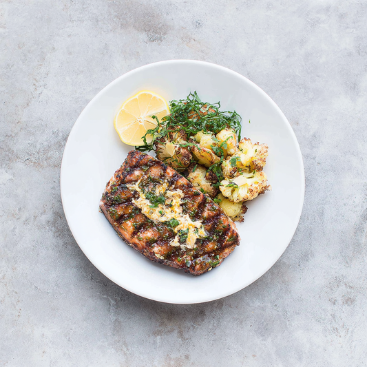 Cilantro Grilled Salmon with Aloo Gobi AIP meal delivery for Paleo On The Go