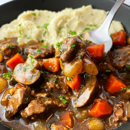 AIP Beef Bourguignon with Parsnip Puree