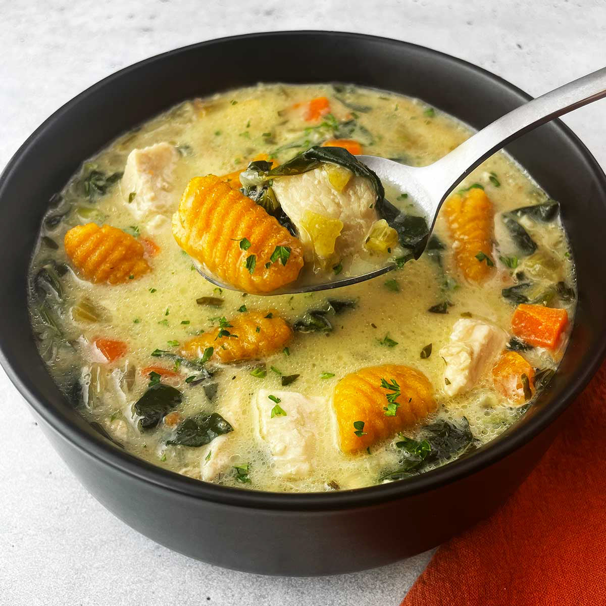 Creamy Chicken Gnocchi Soup AIP Paleo