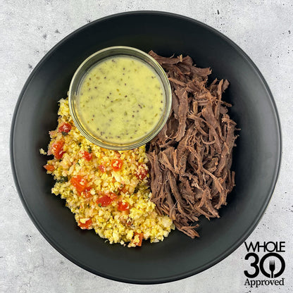 Grass-Fed Beef Taco Kit with Salsa Verde and Cilantro Pico Rice whole30 approved