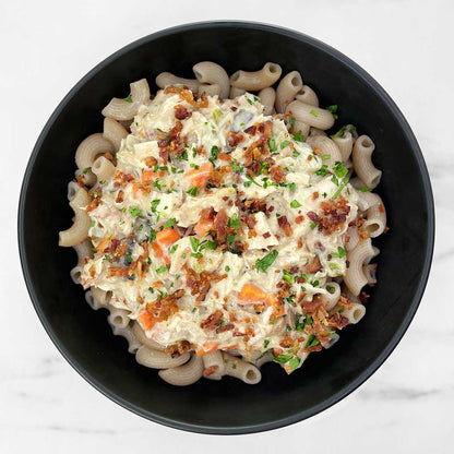 Turkey Tetrazzini Over Jovial Pasta Elbows AIP Paleo