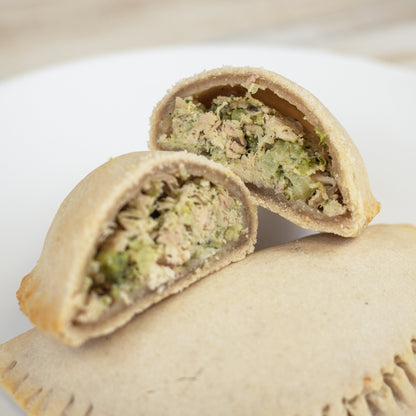 AIP Garlic Chicken Broccoli Empanada Close up