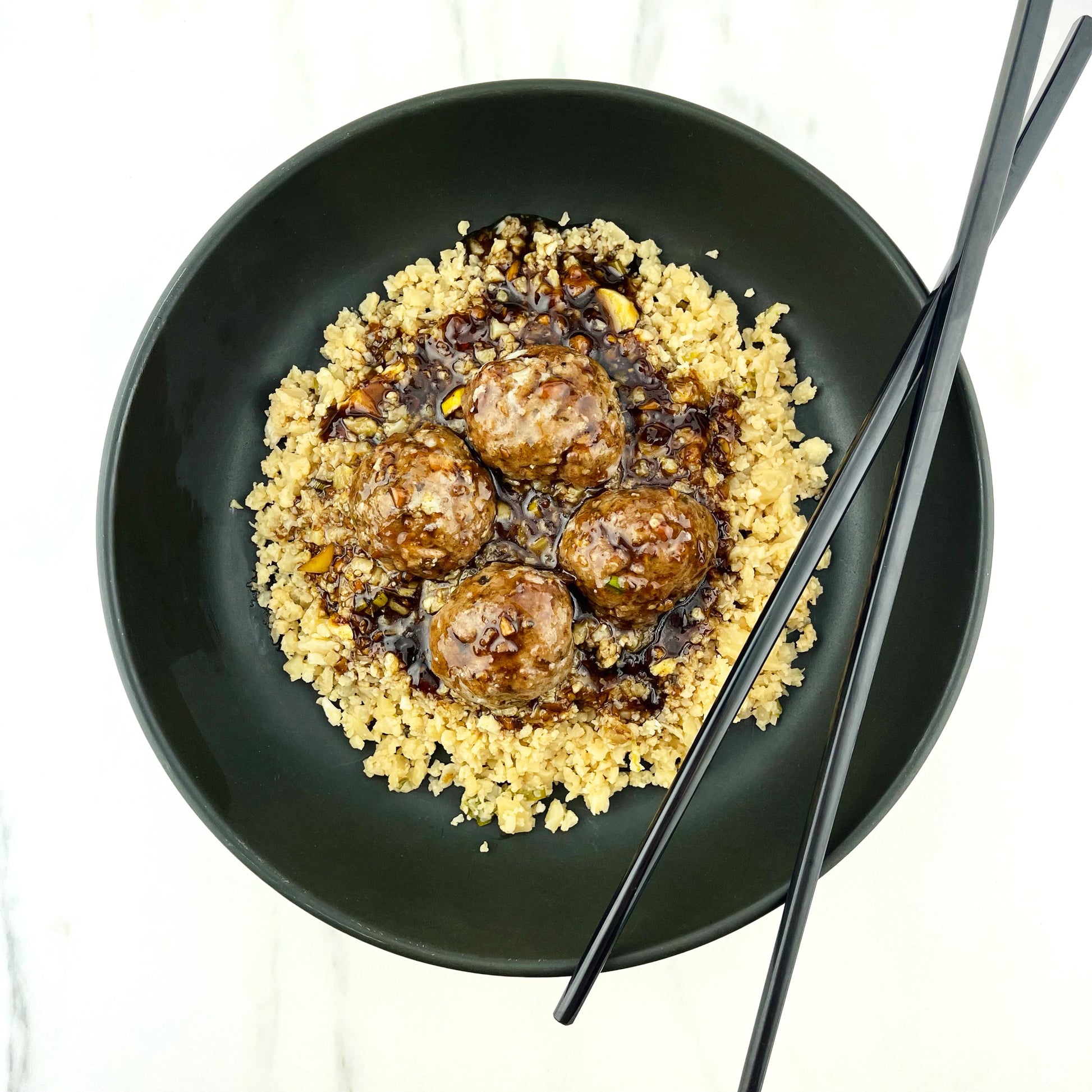 Mongolian Glazed Meatballs with Scallion Rice Paleo Meatballs-AIP Friendly Meatballs Paleo Asian Inspired Meals