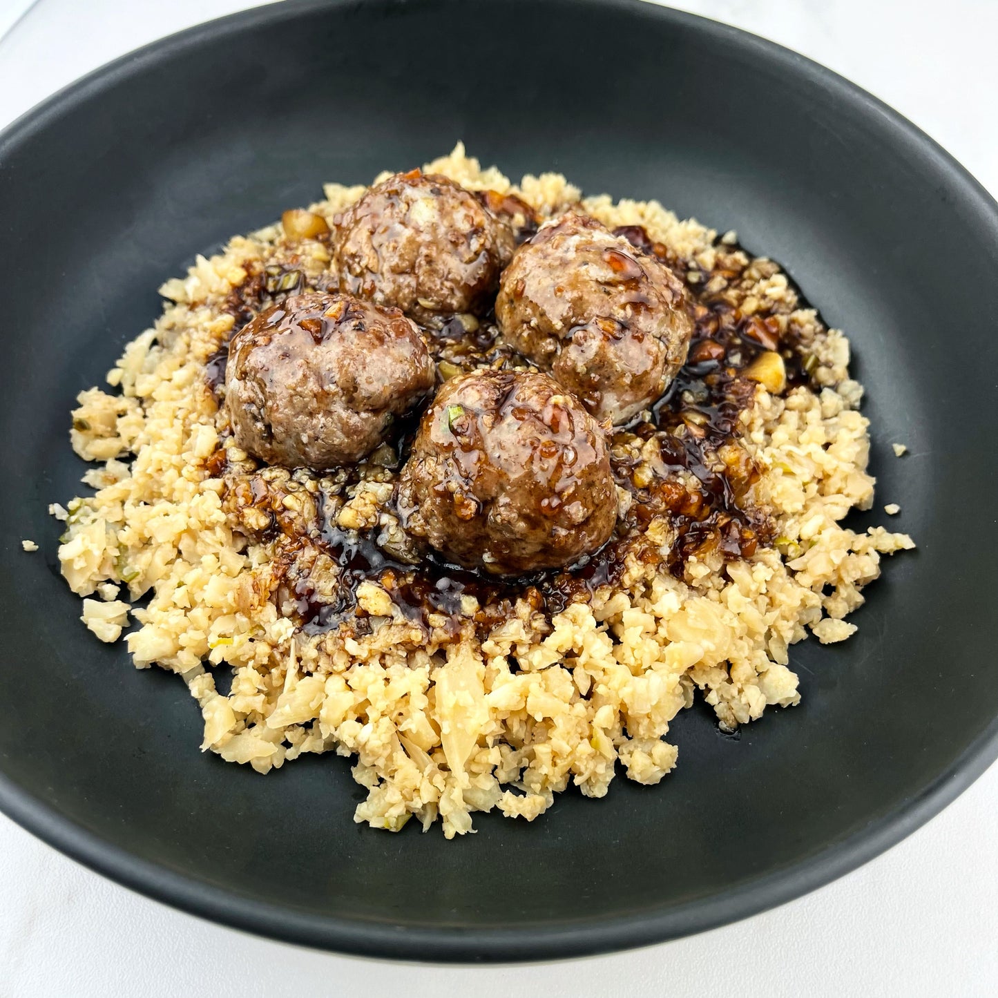 Mongolian Glazed Meatballs with Scallion Rice Paleo Meatballs-AIP Friendly Meatballs Paleo Asian Inspired Meals